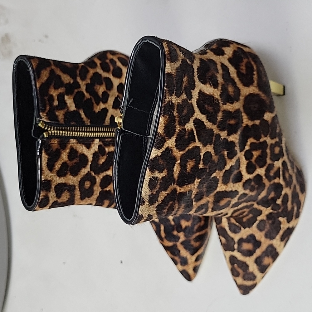 Womens leopard print booties